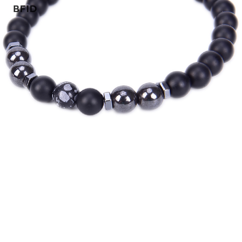 [BFID] Gelang Kaki Magnet Unisex Manik-Manik Batu Hematite Pereda Nyeri Perawatan Kesehatan Perhiasan [ID]