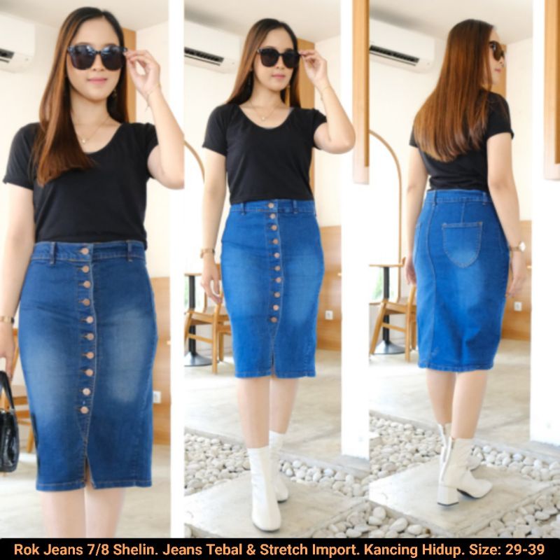 Rok Jeans Span 7/8 Shelin