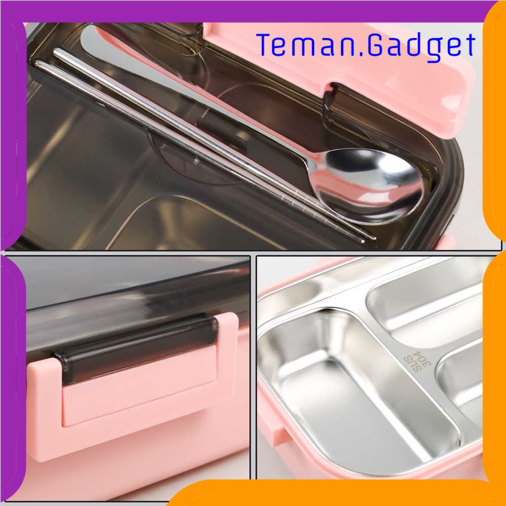 TG - DPR UPORS Kotak Makan Insulasi Leak Proof Stainless Steel Lunch Box 3 Grid - UP3