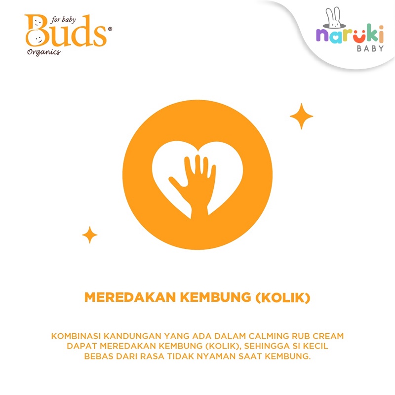 Buds Organics Calming Tummy Rub Cream Krim Penghangat Bayi 30ml / 50ml