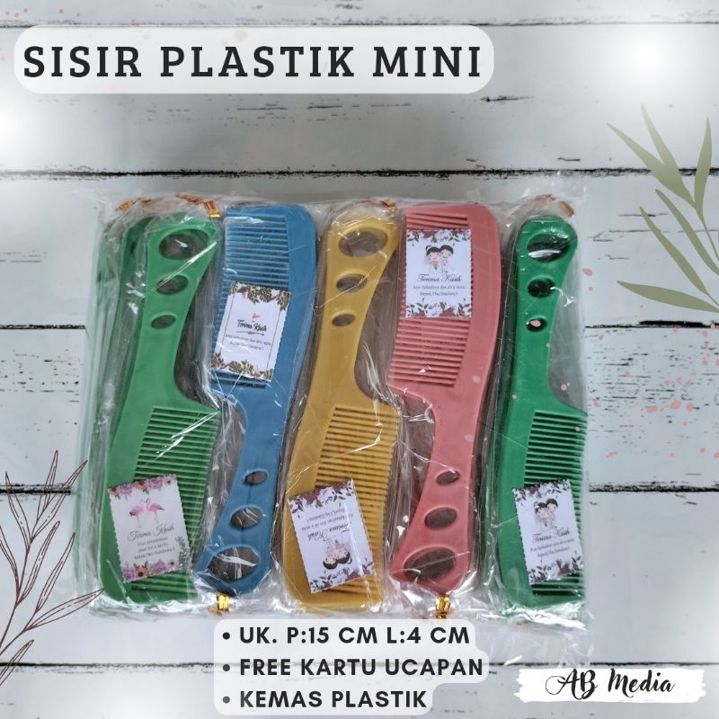 isi 50 sisir plastik mini souvenir pernikahan / cinderamata nikah / wedding