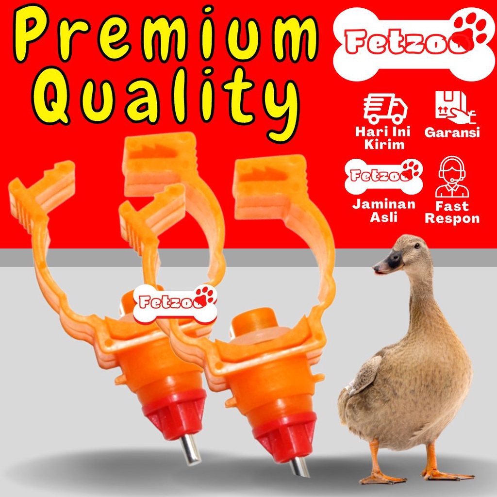 Nipple Ayam Nepel Nipel Nippel Ayam Pedaging Broiler A5 Samping Oranye FETZOO