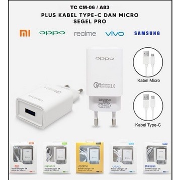 [SO] Tc Charger Brand A83 1Usb 2.1A Micro Usb Kualitas Bagus