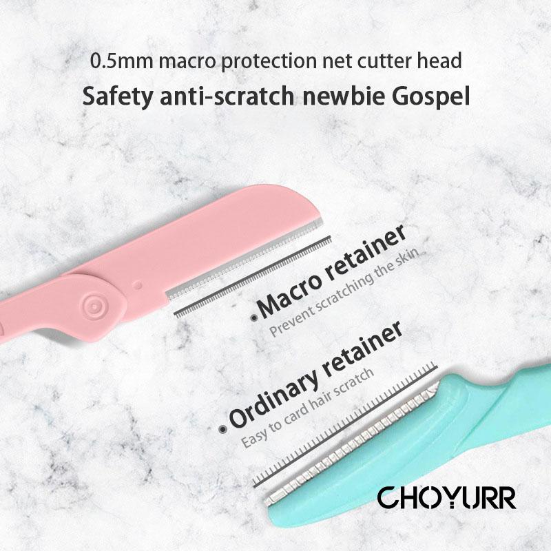 【COD】Eyebrow Razor / Pisau Alis  / Cukur / Pencukur / Pengkerok Alis Lipat Portabel Pisau Pengganti Safety Pisau Cukur Alis-CH