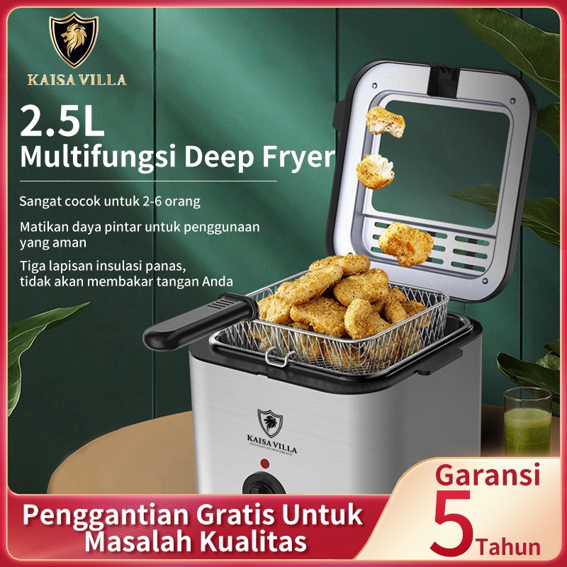 Kaisa Villa Penggorengan Listrik 2.5L Multifungsi Deep Fryer Listrik