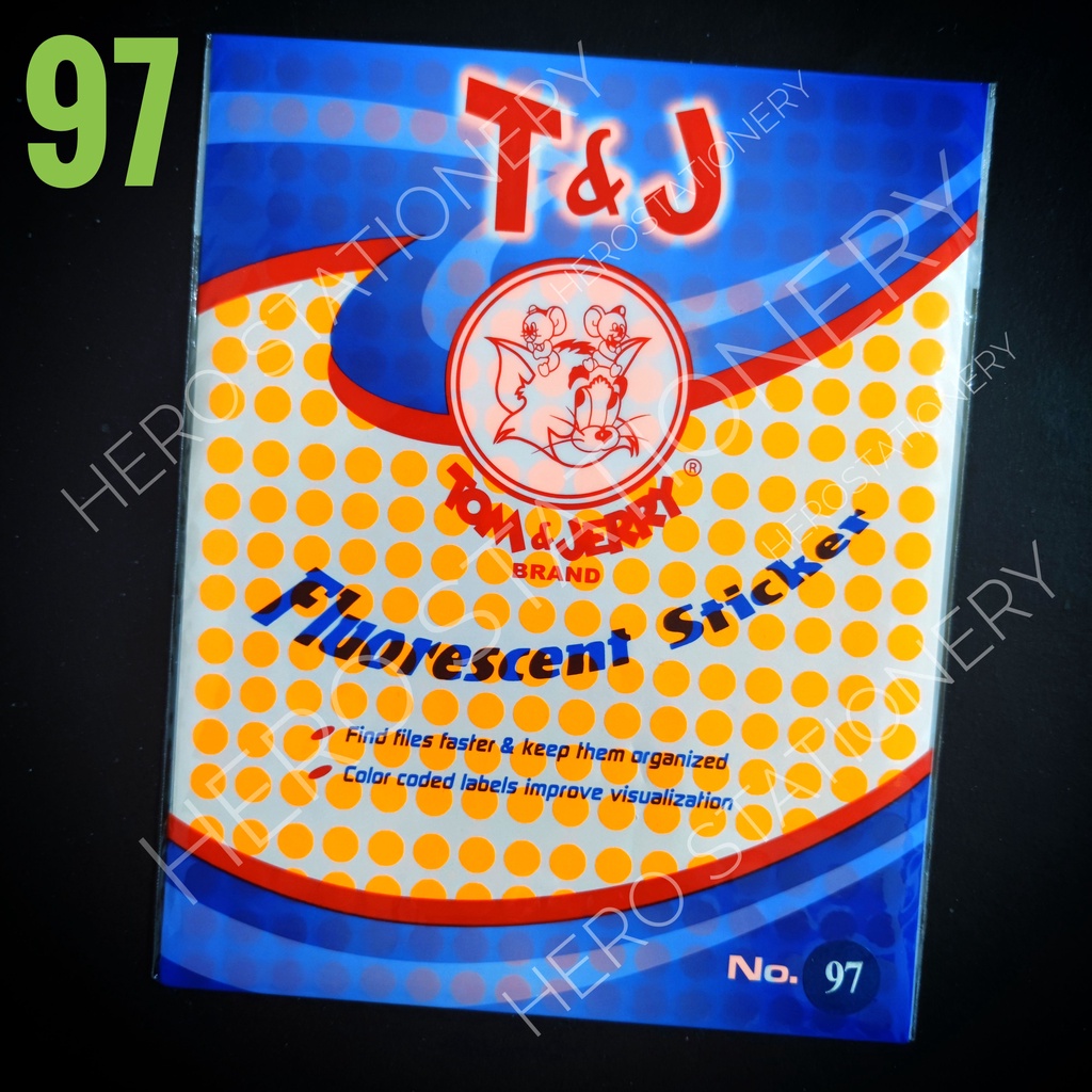 

Sticker stiker label bulat lingkaran tom & jerry no. 97