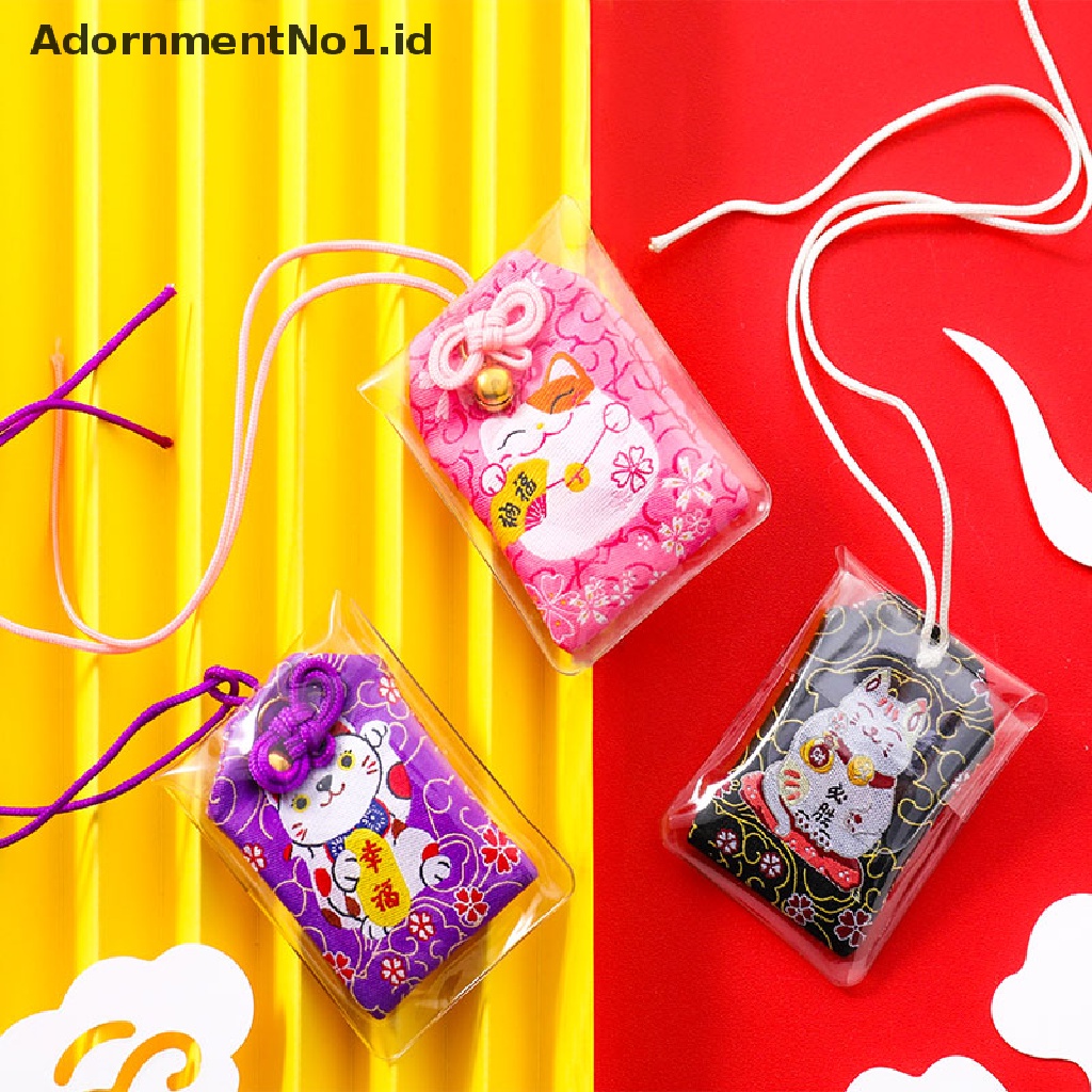 [AdornmentNo1] Liontin Hadiah Anak Omamori Rejeki Sukses God of Wealth Maneki Neko Acdemic Kid [ID]