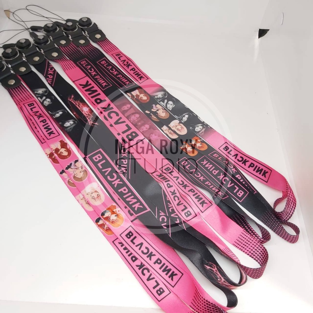 Tali Gantungan HP/Handphone/Kunci/Kartu Nama/USB/vape/ LOGO BLACK-PINK