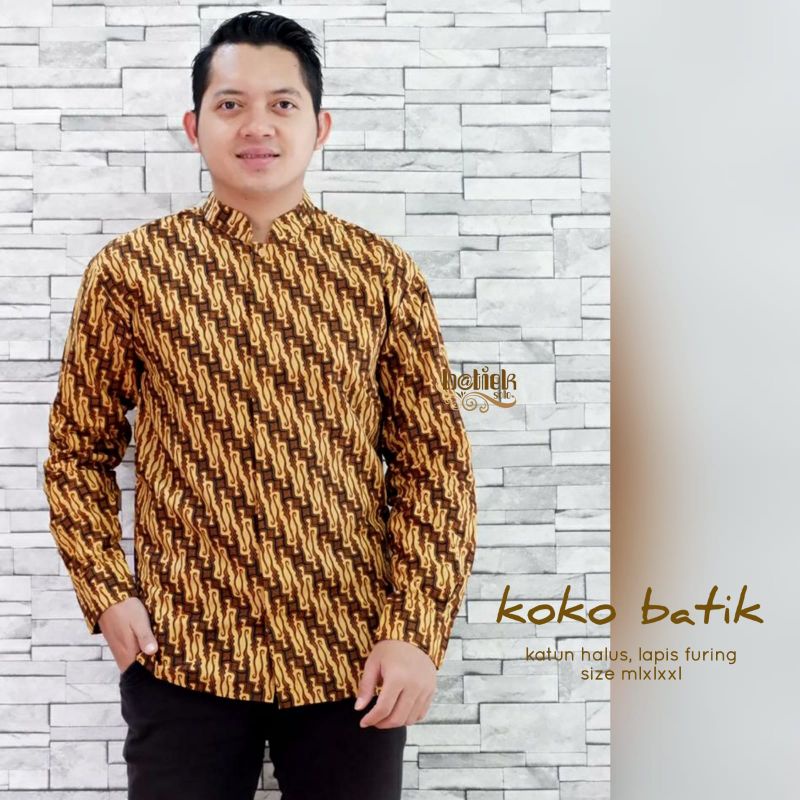 kemeja koko batik lapis furing koko trendy