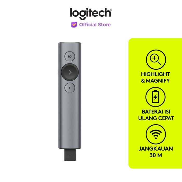 Pointer Logitech Spotlight Pointer Presenter Wireless Bluetooth - Slate