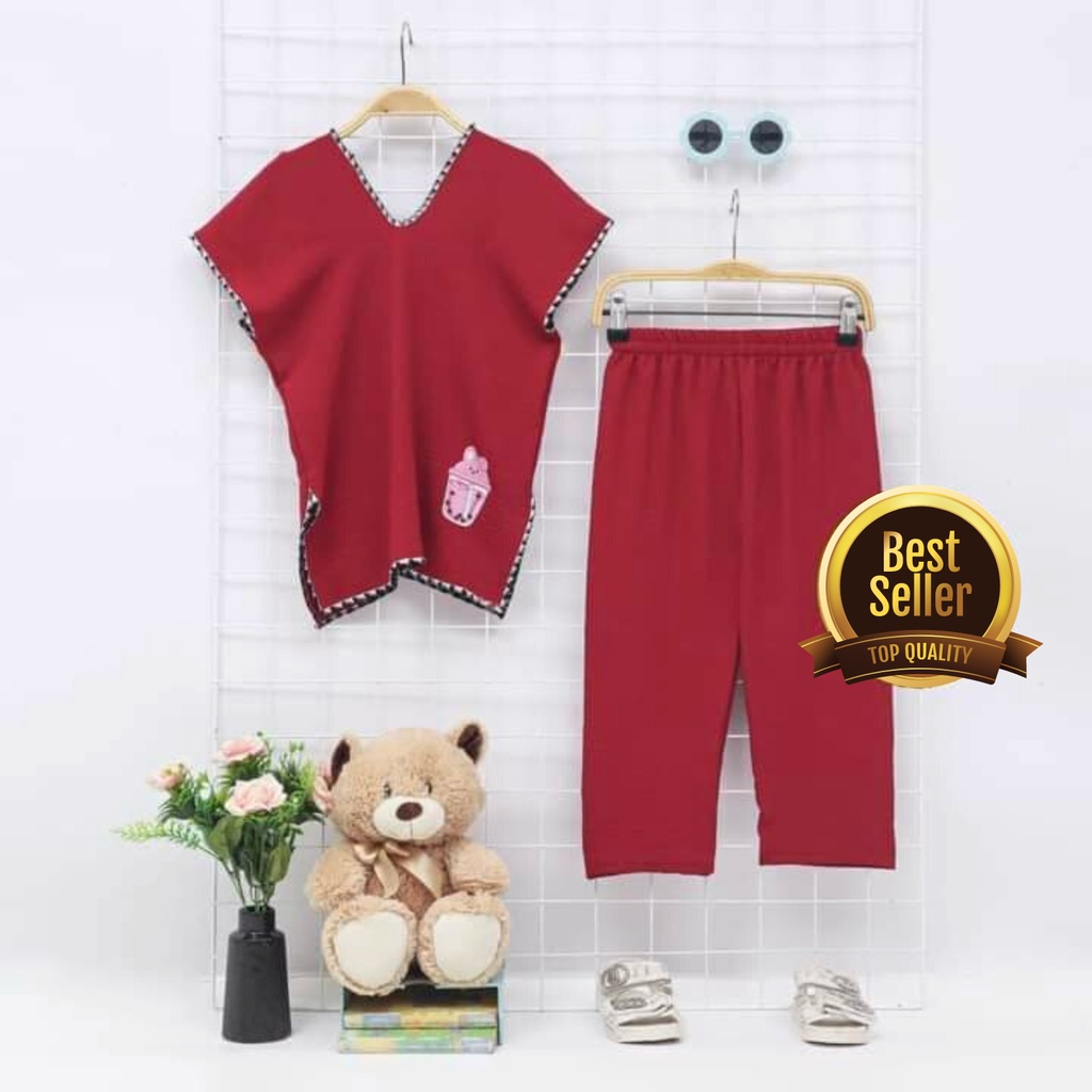 One Set Nagita Anak Viral Kekinian Crincle Airflow / Set Cringkle Anak Viral