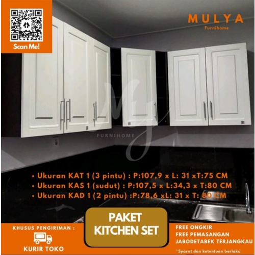 Paket Kichen Set/Lemari Dapur/Rak Dapur Gantung/KAT + KAS +KAD OLYMPIC