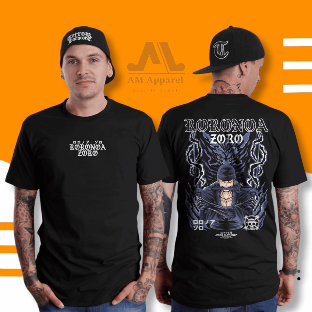 KAOS ONE PIECE RORONOA ZORO KAOS ANIME ONE PIECE ZORO NEW BAJU ONE PIECE ZORO