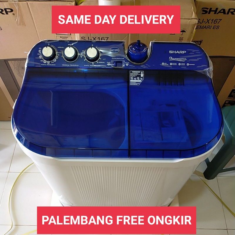 MESIN CUCI SHARP 10 KG ES-T1090 2 TABUNG 10KG EST 1090 EST1090