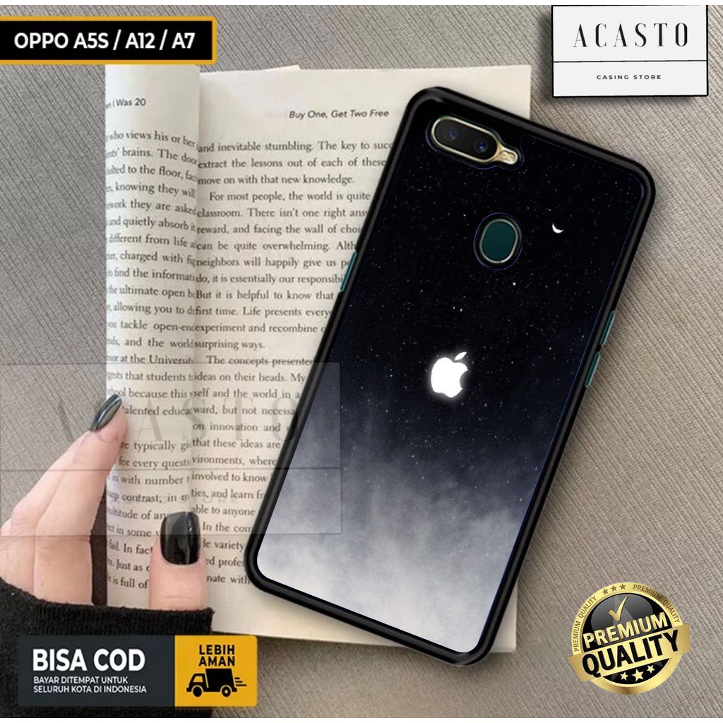 ACASTO Case Oppo A3s/ A5s/ A7/ A12/ A11k motif fashion logo apple iphone brand art theme pria & wani