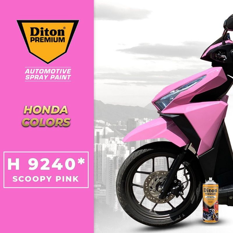 Pilok Pilok Cat Diton Scoopy Pink 9240 Pink Scoopy 400cc Tahan Bensin.Cat Semprot Diton Premium