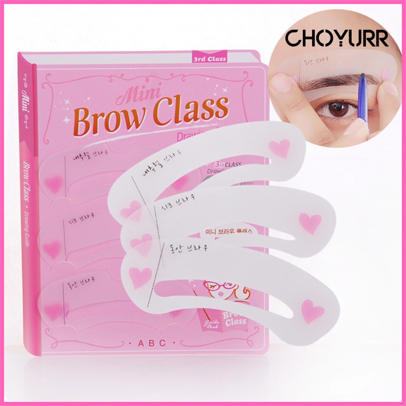 【COD】3Pcs/Set Cetakan Alis Card Eyebrow Stensil Pembentuk Alis Mudah Digunakan Adjustable Untuk Wanita Makeup Tools Praktis Murah Pengiriman Acak-CH