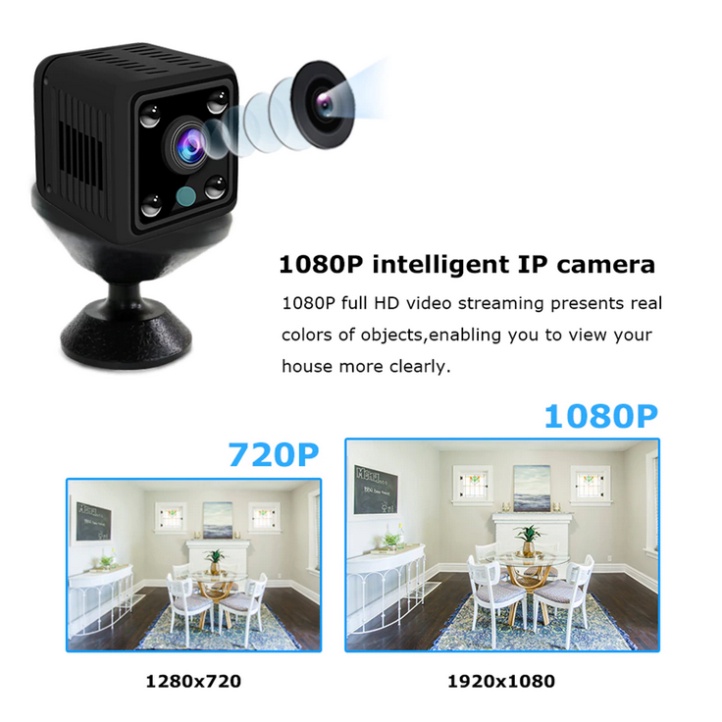 Camera X6 X5 A9 Kamera IP Mini WiFi Kamera Olahraga HD 1080P Pengawasan Keamanan Nirkabel Baterai Bawaan Penglihatan Malam Kamera Mikro Rumah Pintar