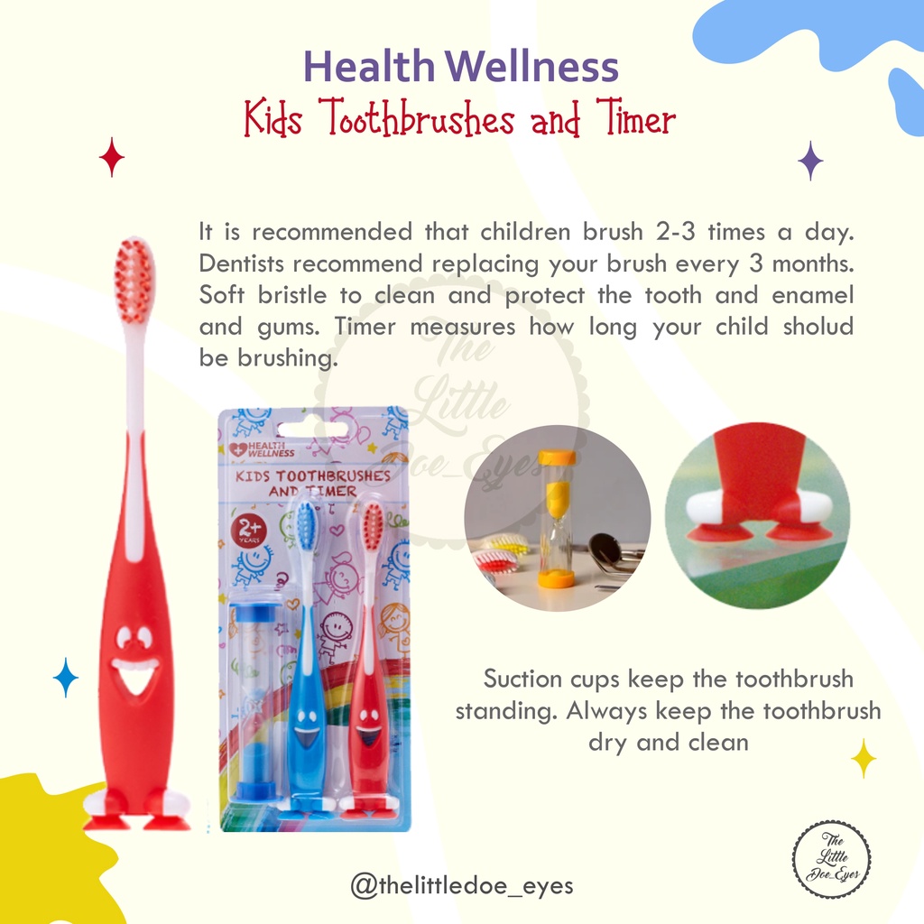 Health Wellness Kids Toothbrush and Timer