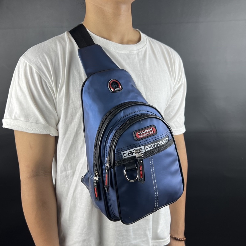 Tas Pundak Slingbag Tas Selempang Pria Waterproof Original Polo Amstar 100% Real Picture