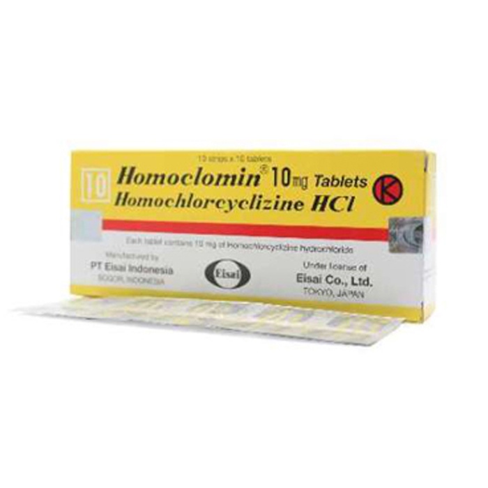 HOMOCLOMIN 10MG 1 STRIP ISI 10 TABLET / ANTI ALERGI / GATAL GATAL KULIT