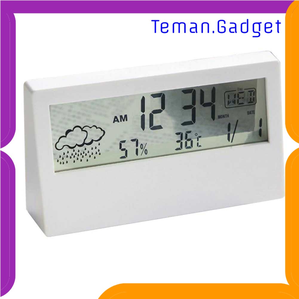 TG-PJM KKMOON Jam Alarm Meja Digital Thermometer Hygrometer Weather Station - 618G