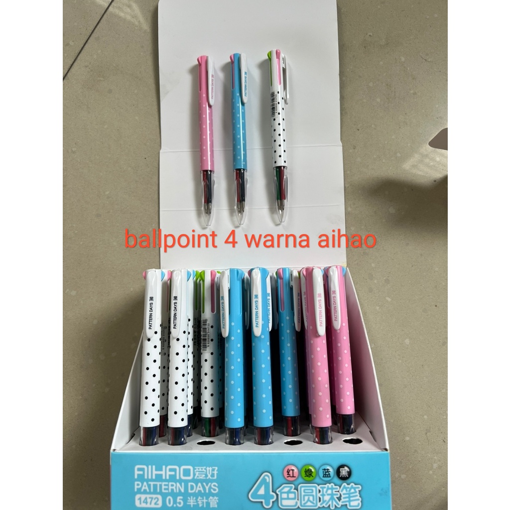 

ballpoint aihao joyko 4 warna polkadot satuan