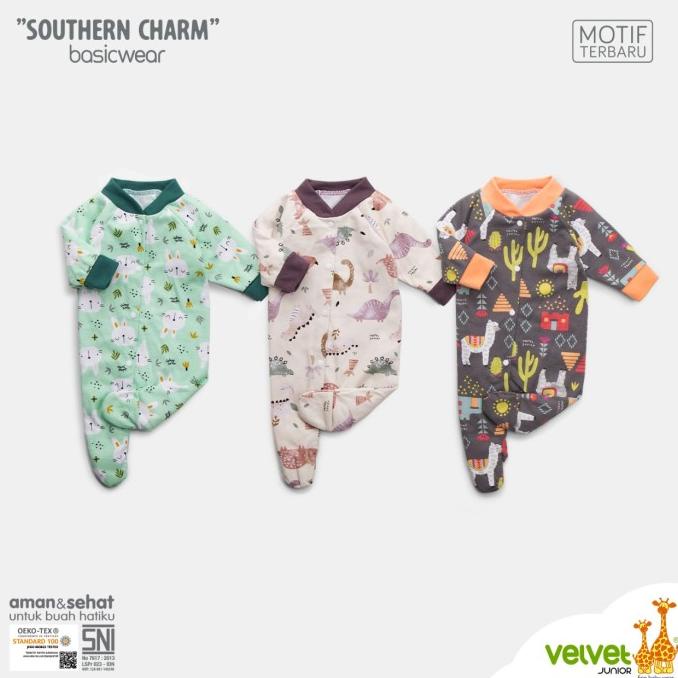 Velvet Sleepsuit Tutup Kaki Newborn | Jumper | Baju Kodok