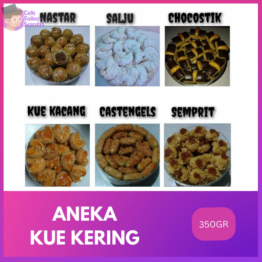 

KUE KERING (NASTAR,SALJU,CASTENGEL,KACANG,COKLAT,SEMPRIT) - NASTAR