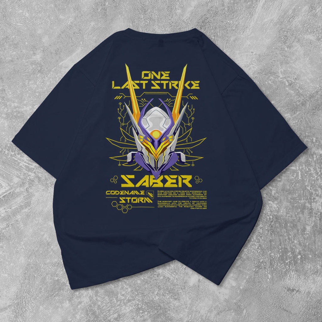 HIPNOP Kaos Oversize SABER T-Shirt Cowo Premium Kaos BigSize Pria