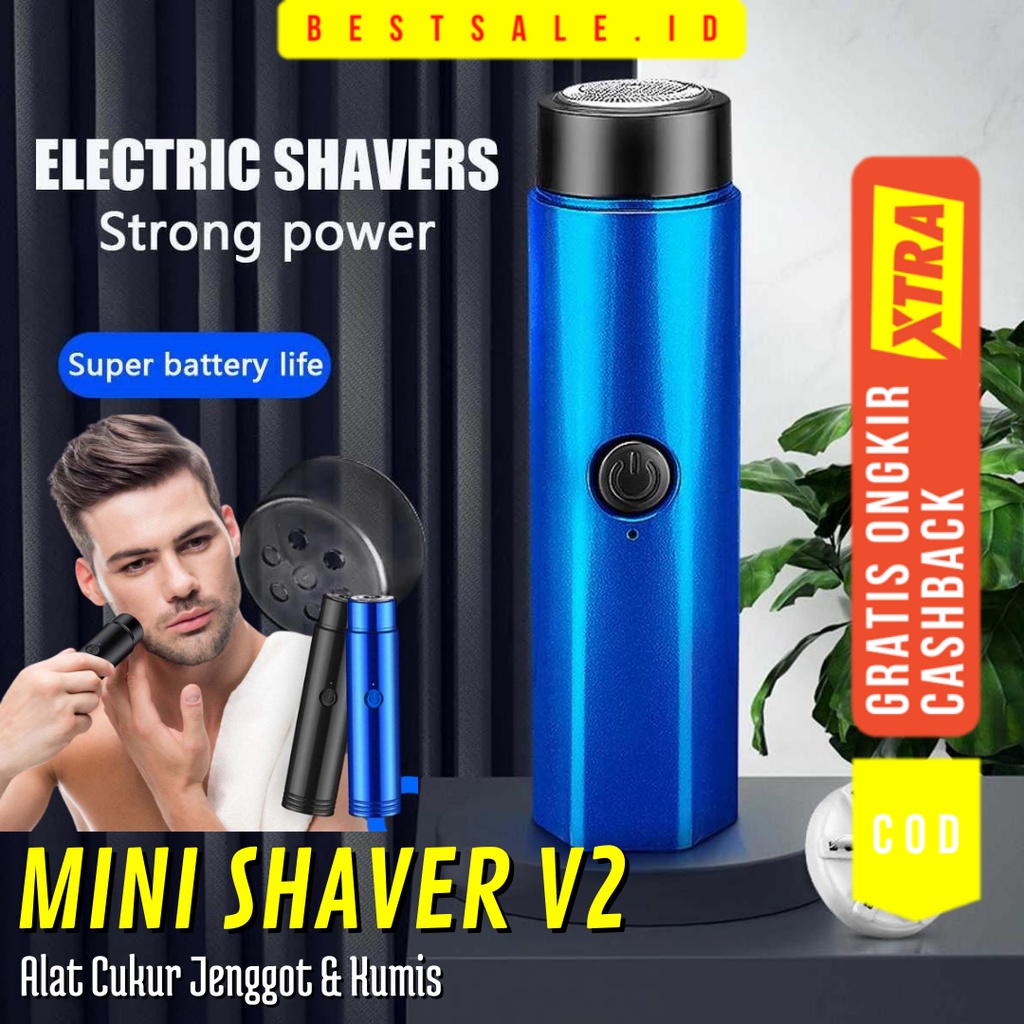 Mini Shaver V2 - Alat Cukur Jenggot Kumis Portable USB