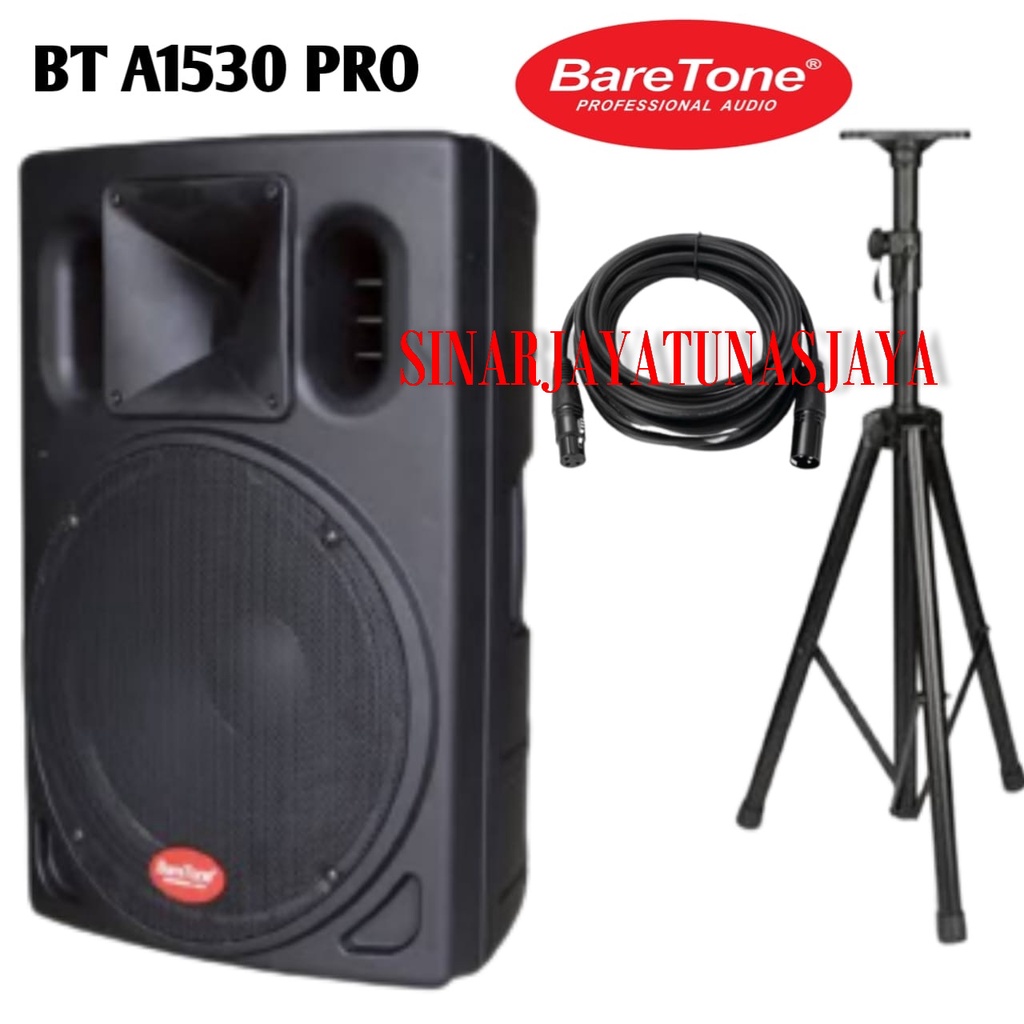 SPEAKER AKTIF 15 INCH 800WATT BARETONE BT A1530 PRO GARANSI RESMI + BONUS - BARETONE BT A1530 PRO