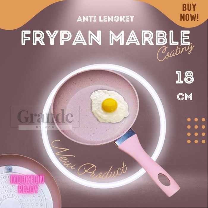 Marble Series Frypan 18cm pengorengan teflon anti lengket INDUKSI ok