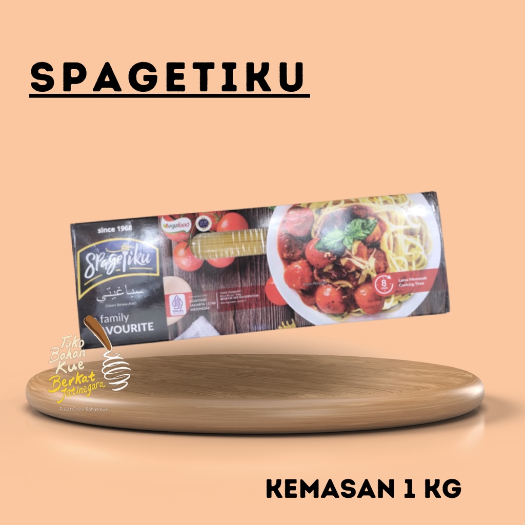 

SPAGETIKU EGA FOOD KEMASAN 1 KG / SPAGETIKU PASTA