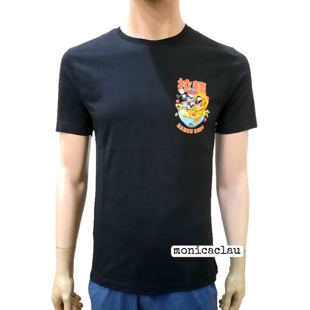 Kaos Pria Poshboy Original Ramen Hero Printed Design Tshirt Katun hitam