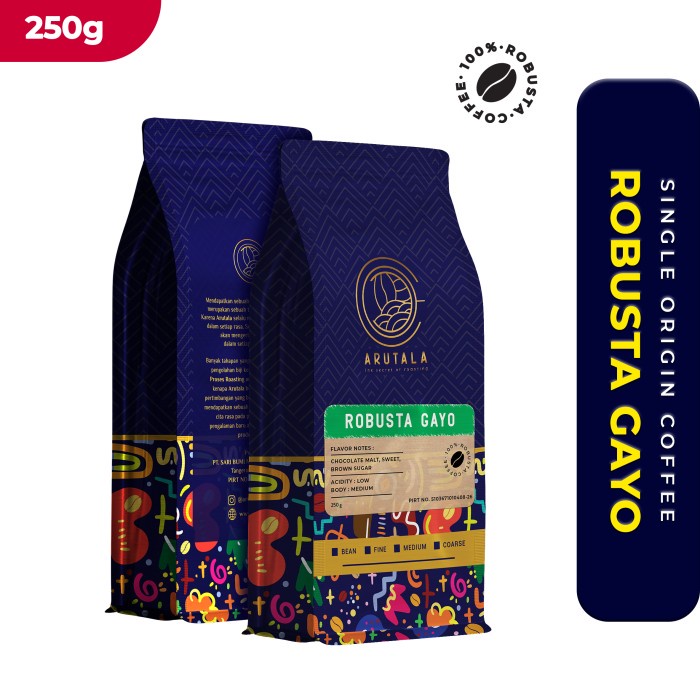 

ARUTALA Kopi Robusta Gayo Coffee 250 gram - Giling Halus