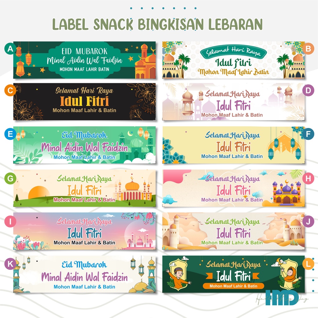 

Tas Snack Plastik Label Eid Mubarok Bingkisan Lebaran Idul Fitri