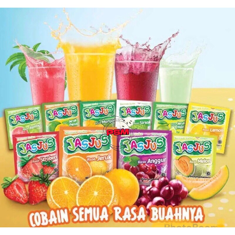 

PSM ~ JASJUS MINUMAN INSTAN SERBUK ANEKA RASA apa 1 RENCENG ISI 10 SACHET