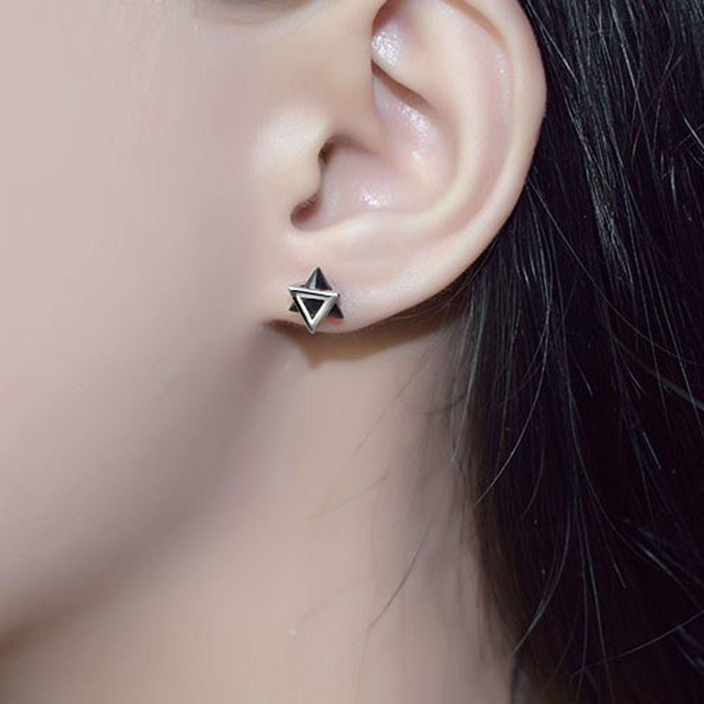 MXBEAUTY Wanita Anting Trendi Temperamen Halus Fashion Perhiasan Niche Desain Geometris Tembaga Zirkon Gaya Korea Earrings