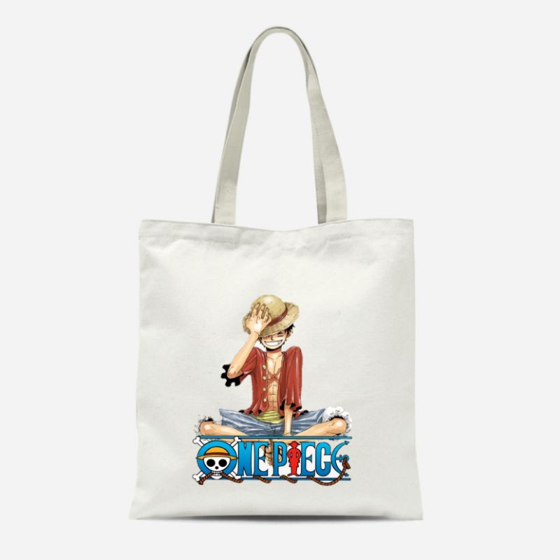 Tote bag Tas Kanvas Resleting Termurah One Piece Pria Wanita