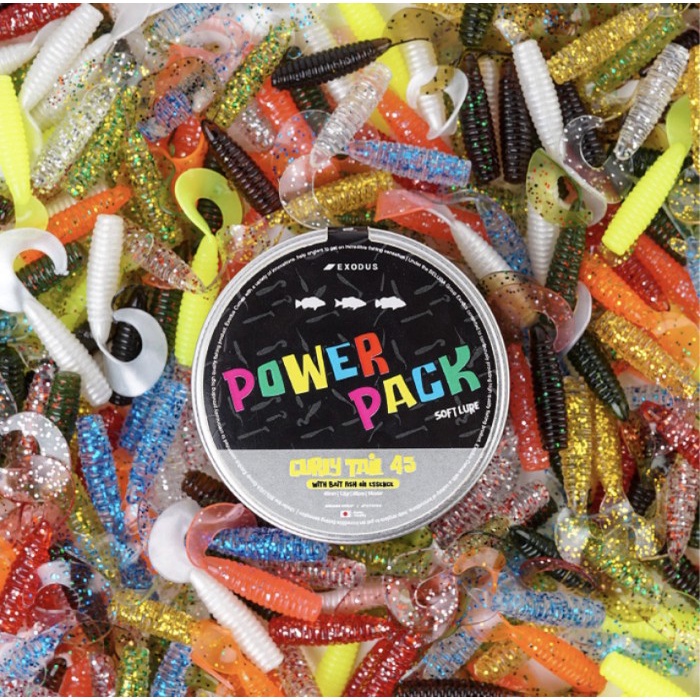 big sale Exodus Soft lure Power Pack - Curly Tail 45 Softlure - soft plastic