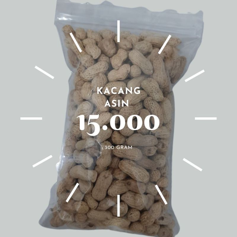 Kacang ASIN MD /kacang asin oven Kacang kulit (300g)