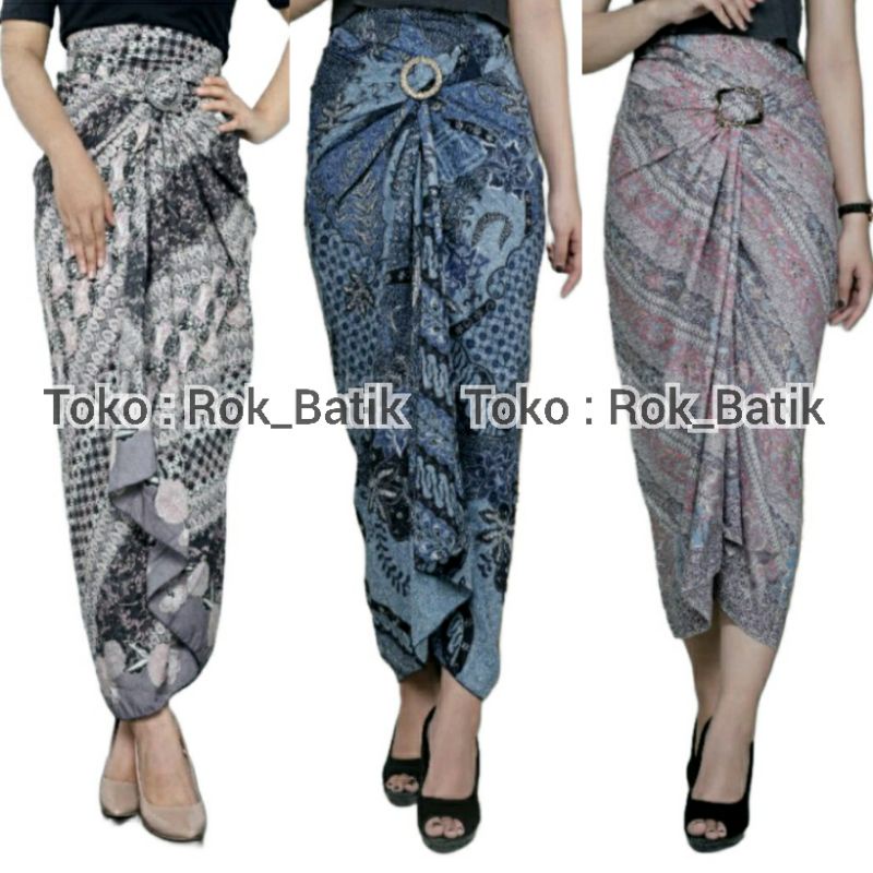 (50 Motif) Rok Lilit Batik Bawahan Kebaya Modern Rok Serut Batik Free Ring Kain Batik Floral Batik Couple Pasangan