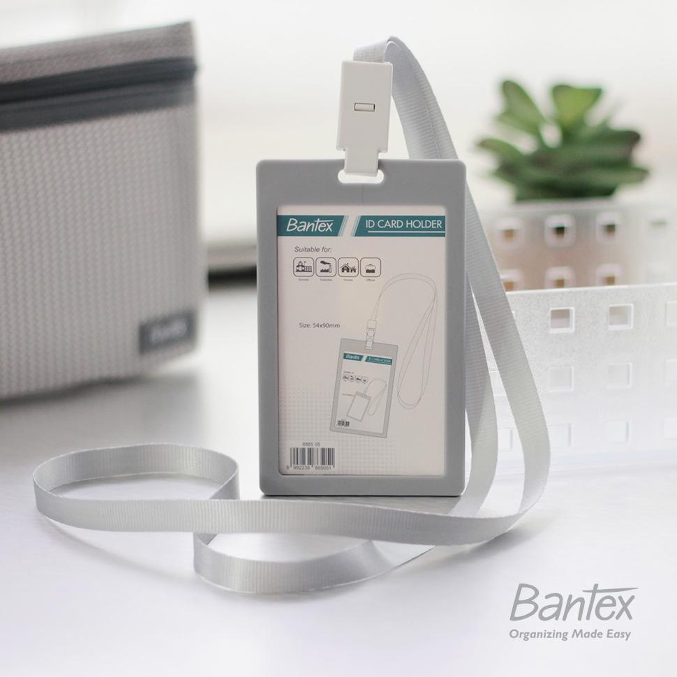 

MMN Bantex ID Card Holder Lanyard Portrait Grey | Name Tag Tali Tempat Kartu Gantung | Abu-abu 05 4069