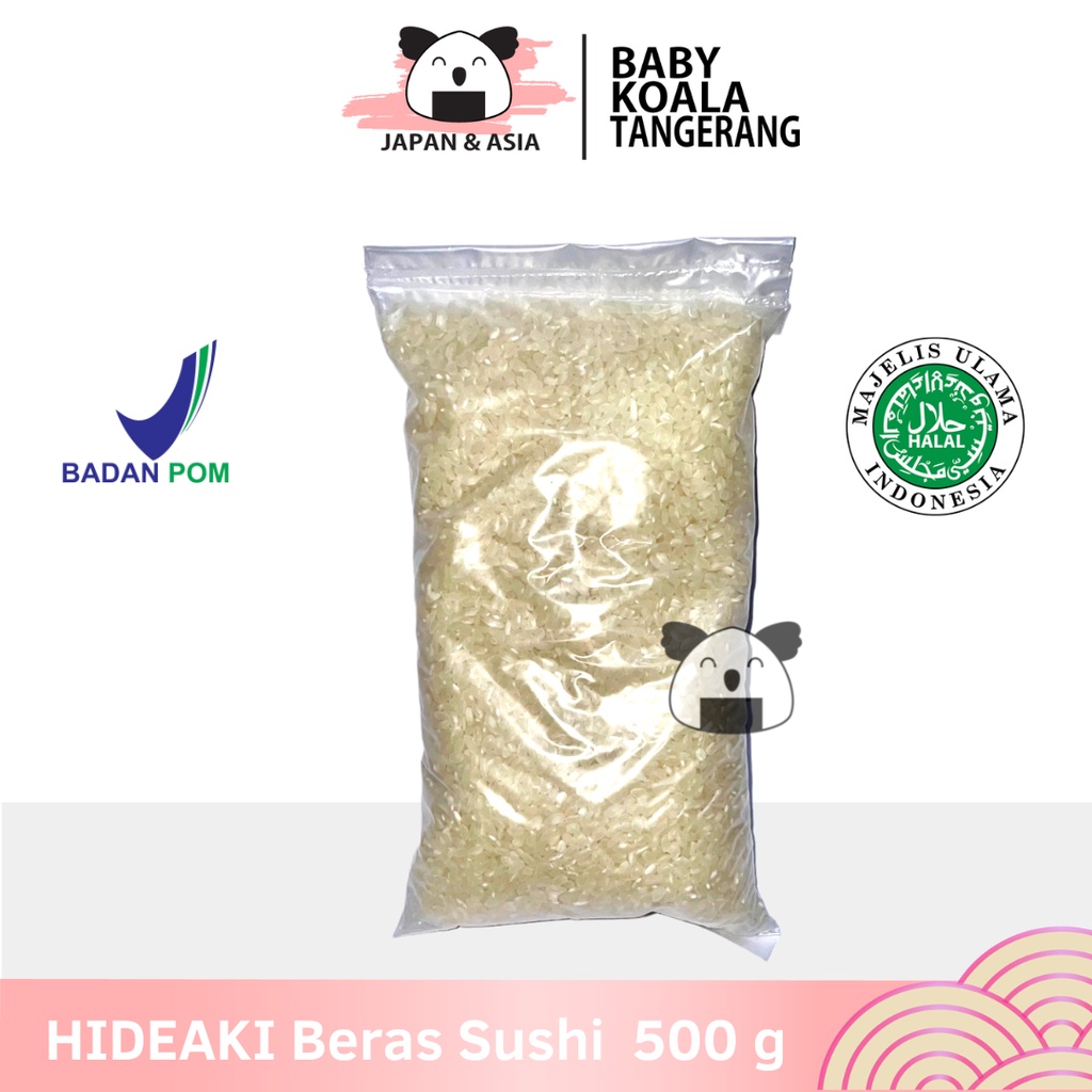 

HIDEAKI Beras Sushi Premium 500 g │ Japonica Rice for Kimbab.