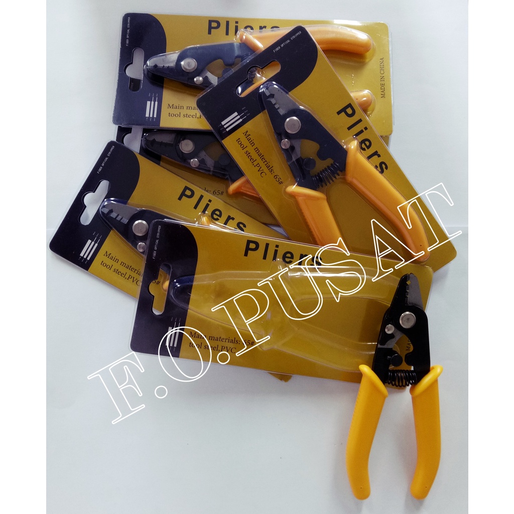 Pliers 3 Lubang Tang Potong Kupas Kabel Fiber Optic Stripper Plier