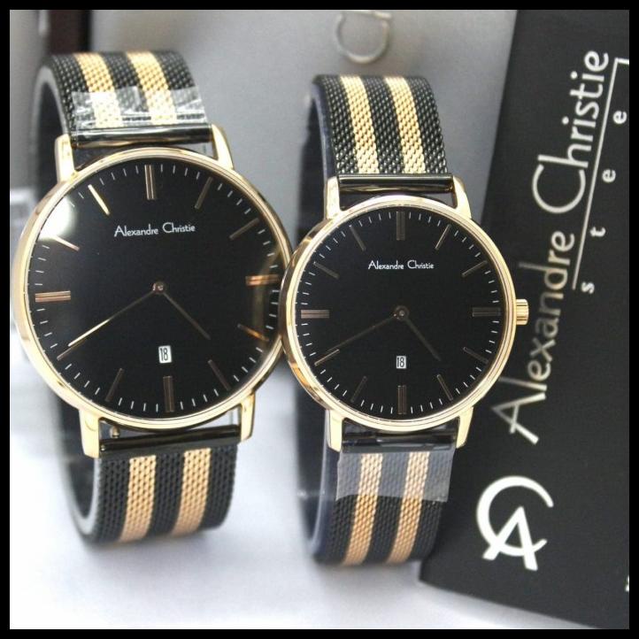 Alexandre Christie Ac8582 Jam Tangan Couple Original Rantai Pasir