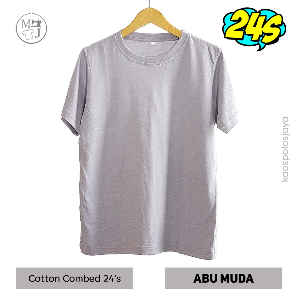 Kaos Polos abu muda / Kaos Oblong Unisex / Kaos Cotton Combed 24s