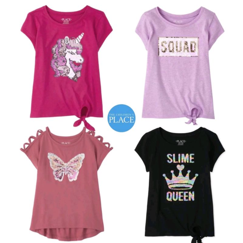 Kaos flip sequin anak Place Wondernation Original