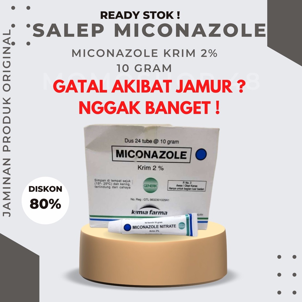 Ready Stock  Salep Miconazole Nitrate 2% Moladerm Ampuh Untuk Jamur Kulit Panu Kadas Kurap Jamur Gat
